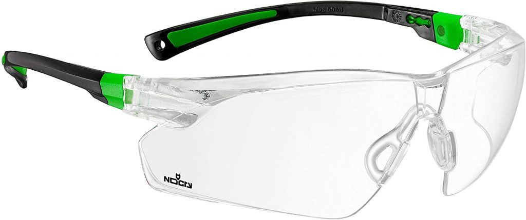 NoCry Safety Glasses with Clear Anti Fog Scratch Resistant Wrap-Around Lenses and No-Slip Grips, UV Protection. Adjustable