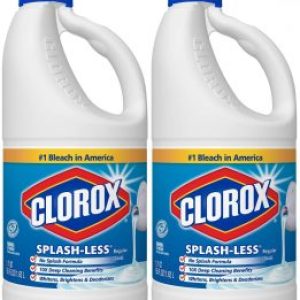 Clorox Splash-Less Bleach, Regular, 2 Pack of 55 fl oz each/ 110 Ounces Total